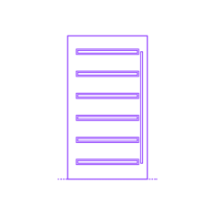 Buildings Pivot Doors Glass Horizontal 6 Panels Thin Sticker Svg Vector, Free Vectors File